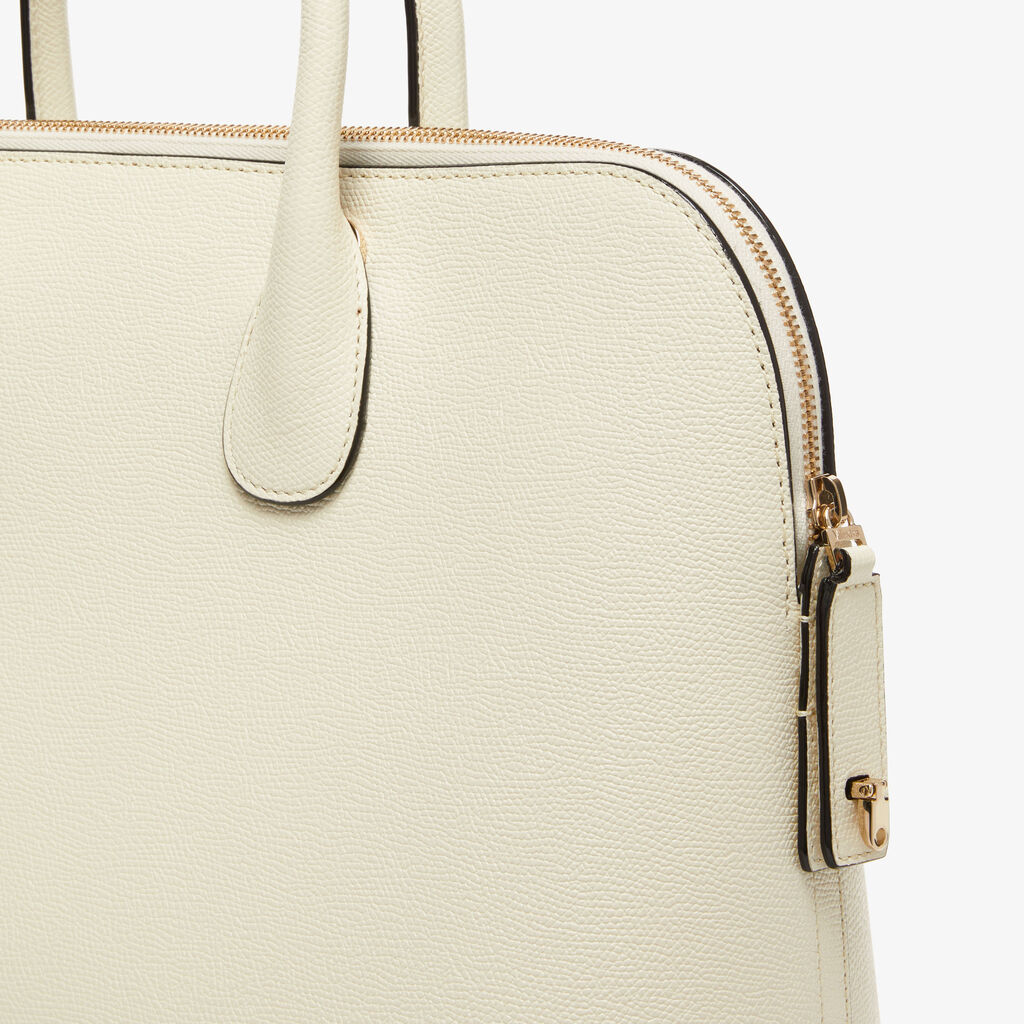 MyLogo Bowling Medium Bag - Pergamena White - Vitello VS - Valextra - 3