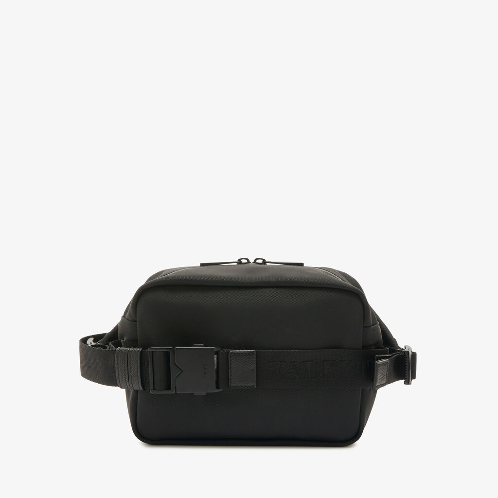 Assoluto Bum Bag - Black - Tessuto Baltimora/Vitello VS - Valextra - 8