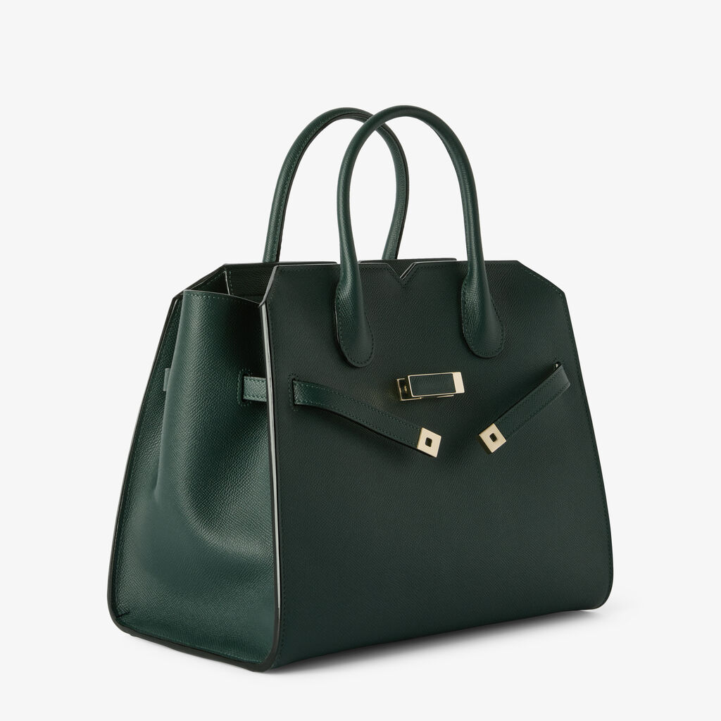 Milano Two Handles Medium Bag -  - Vitello Millepunte Soft - Valextra - 4