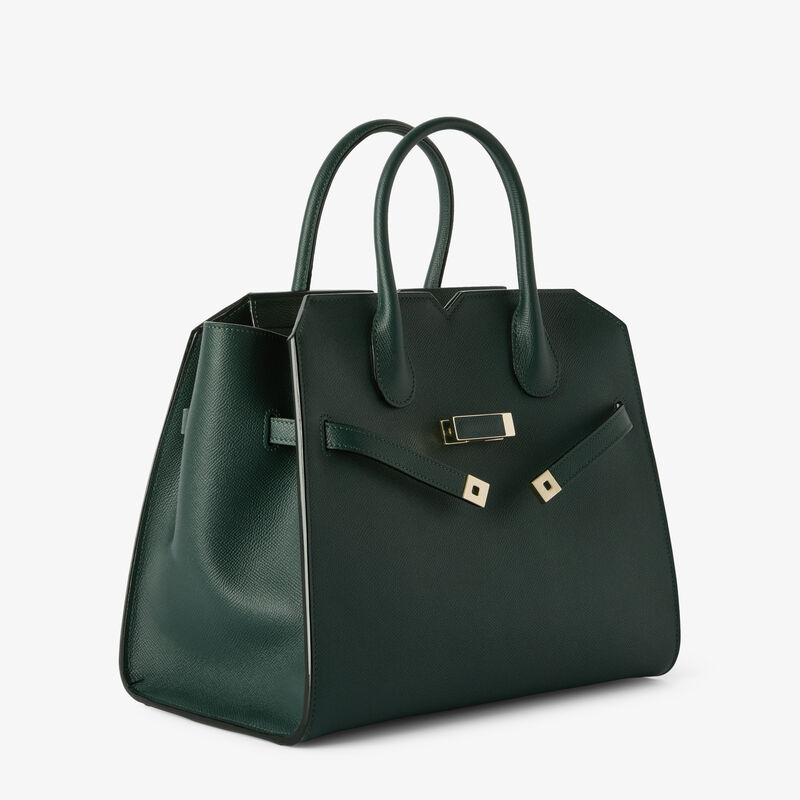 Milano Two Handles Medium Bag -  - Vitello Millepunte Soft - Valextra - 4