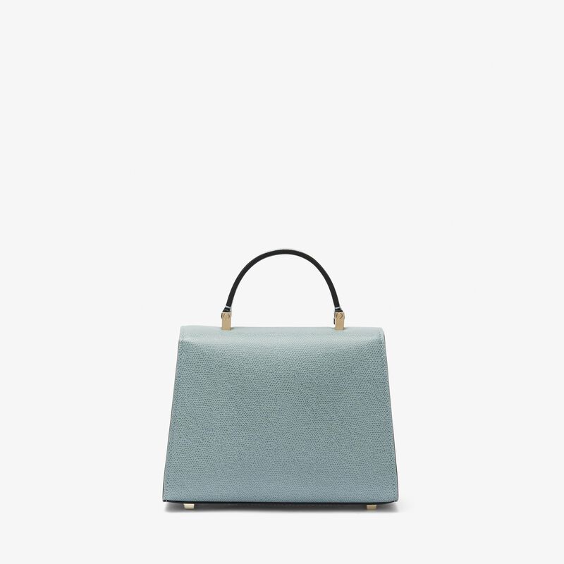 Iside crossbody micro bag - Smokey Blue - Millepunte calf leather - Valextra - 6