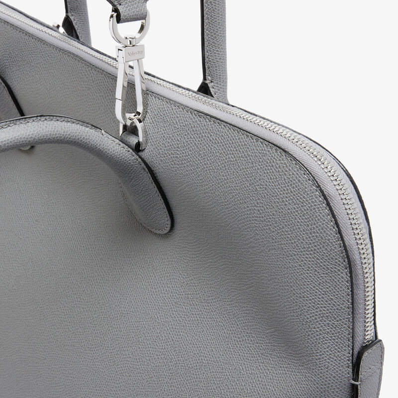 MyLogo Bowling Bag - Fog grey - Millepunte calf leather - Valextra - 4