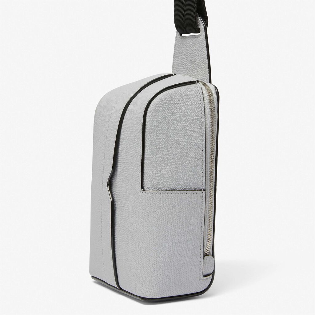 V-Line One Shoulder Mini Backpack - Stone Grey - Vitello VS - Valextra - 3