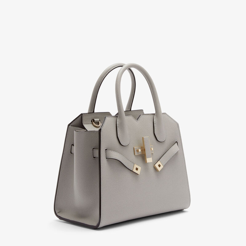 Milano Two Handles Mini Bag - Ash Grey - Millepunte Soft calf leather - Valextra - 5