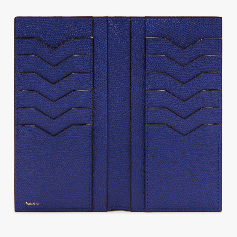 Vertical Wallet 12Cc - Royal Blue - Millepunte calf leather - Valextra - 4