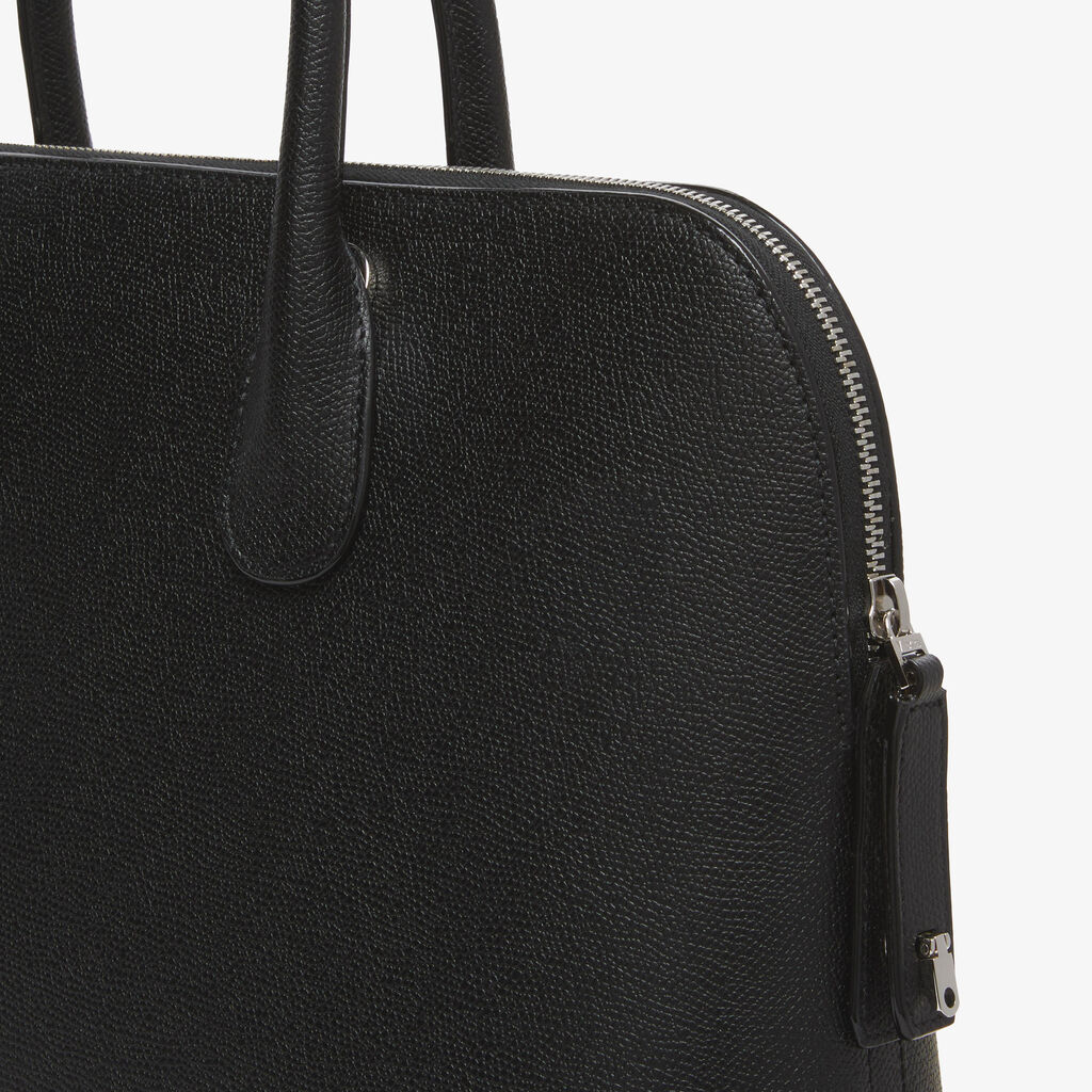 MyLogo Bowling Medium Bag - Black - Vitello VS - Valextra - 3