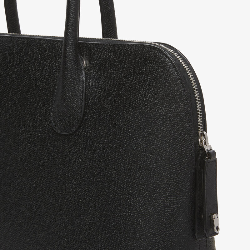 MyLogo Bowling Medium Bag - Black - Millepunte calf leather - Valextra - 3
