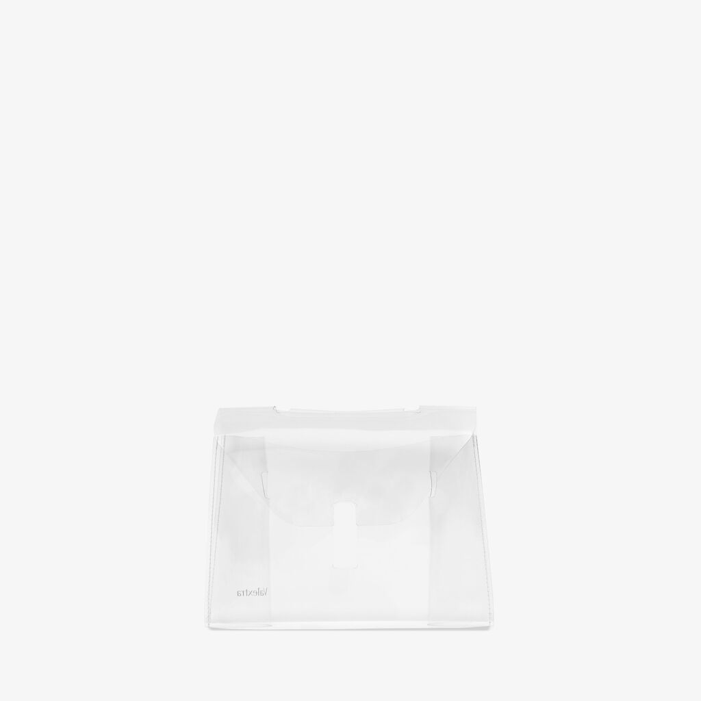 Raincoat Iside Micro - Sheer - Ecoline Sheer con stampa logo laterale - Valextra - 1