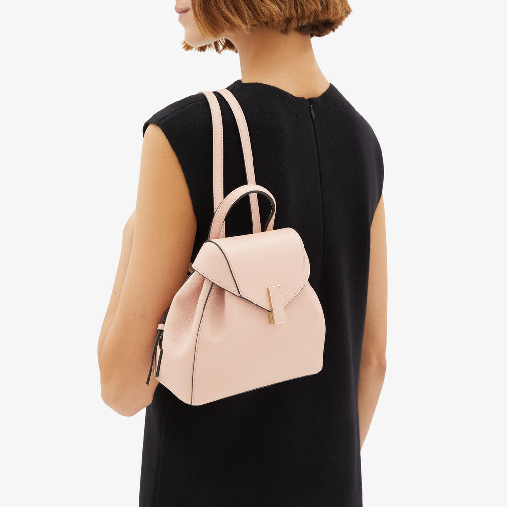 Iside Mini Backpack - Bonne Mine Pink - Vitello Millepunte Soft - Valextra - 2