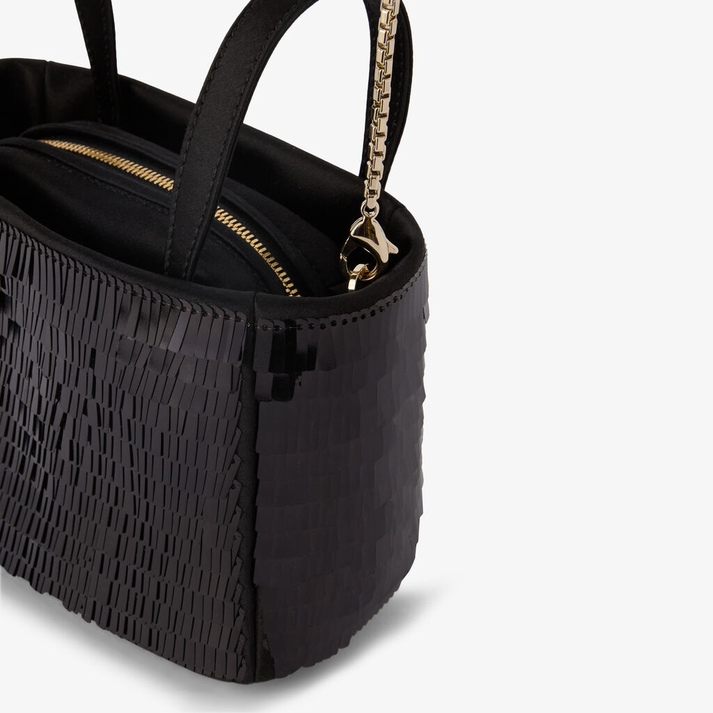 Soft Shine Bucket Nano Bag -  - Raso con paillettes rettangolari - Valextra - 2