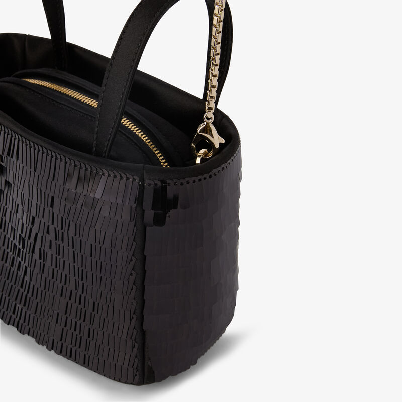 Soft Shine Bucket Nano Bag -  - Raso con paillettes rettangolari - Valextra - 2