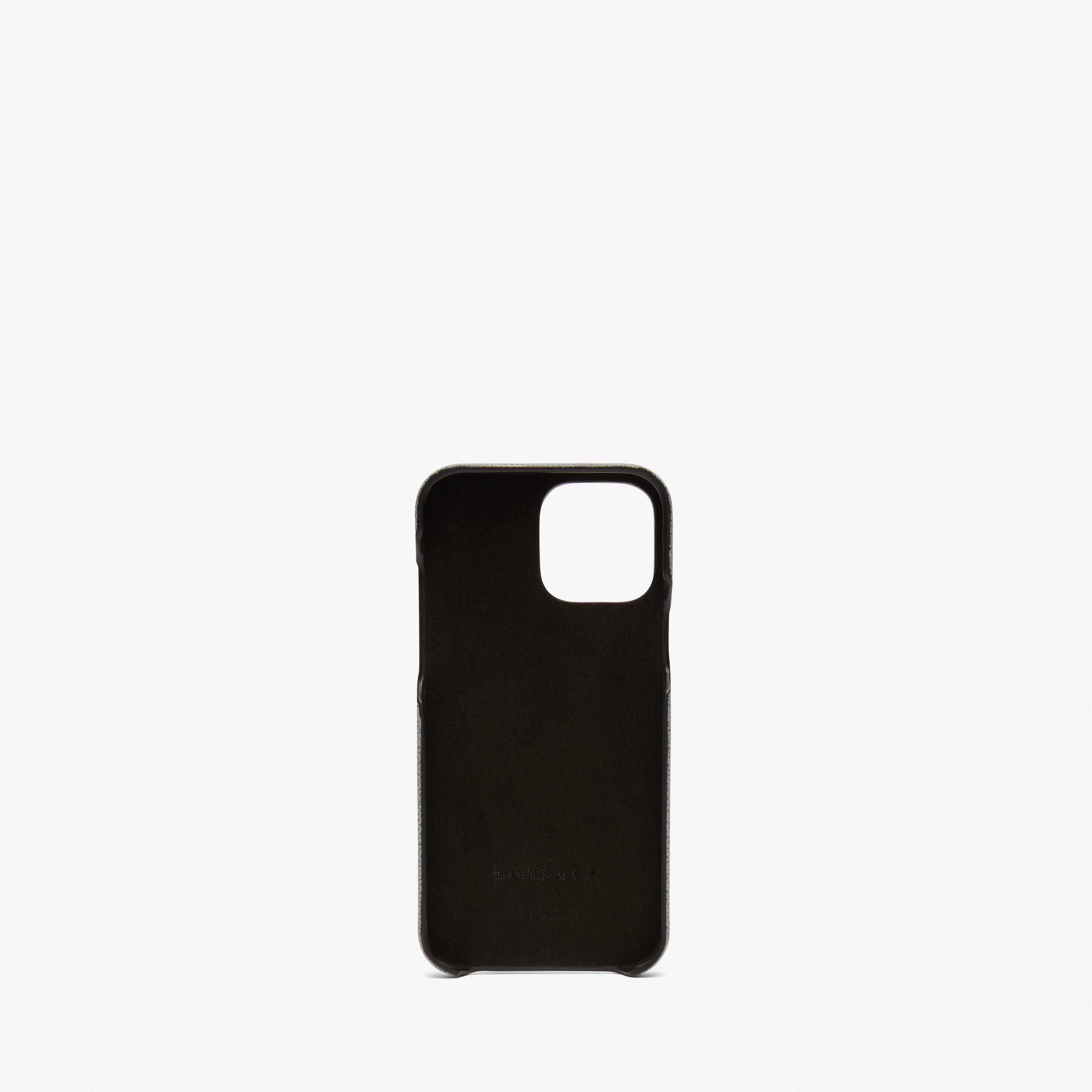 Valextra IPHONE 13 PRO MAX ケース Smokey Blue Leather Iphone 13 Pro Max cover | Valextra