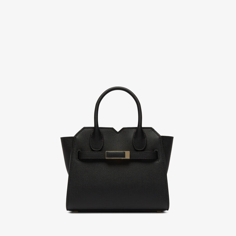 Milano Crossbody Micro Bag - Black - Millepunte Soft calf leather - Valextra - 1