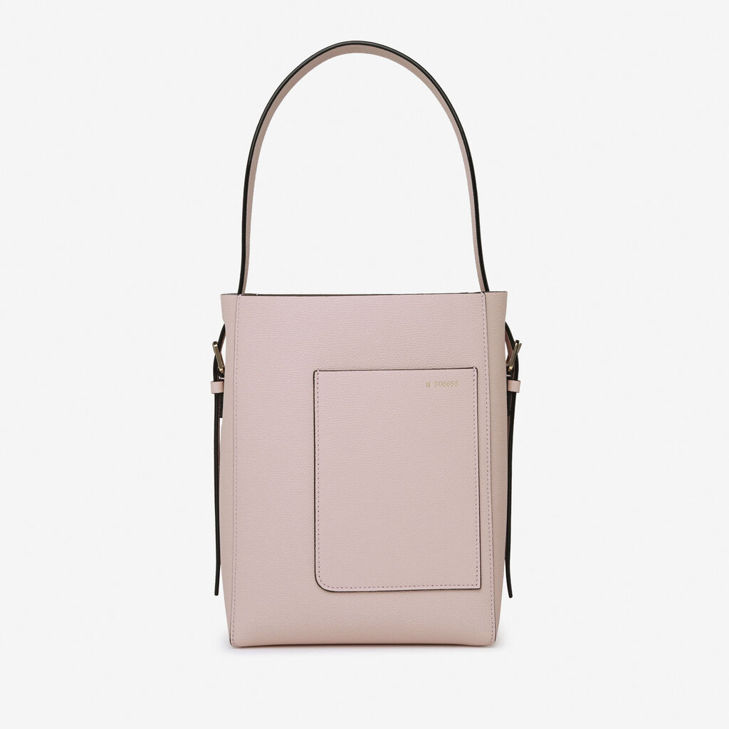 Soft Bucket Mini Bag - Peony Pink - Vitello VS - Valextra - 6