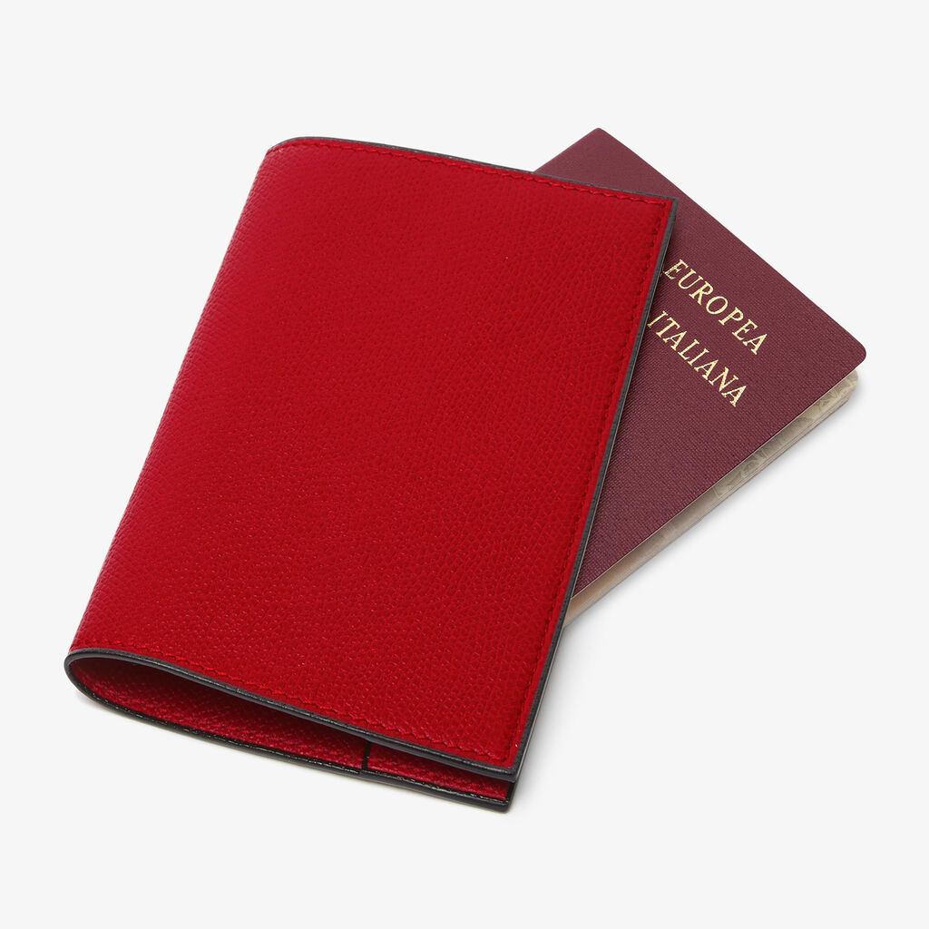 Passport Holder - Red - Vitello VS - Valextra - 2