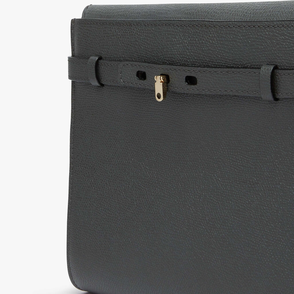 Borsa a tracolla Brera B-tracollina - Grigio Fumo - Vitello VS - Valextra - 5