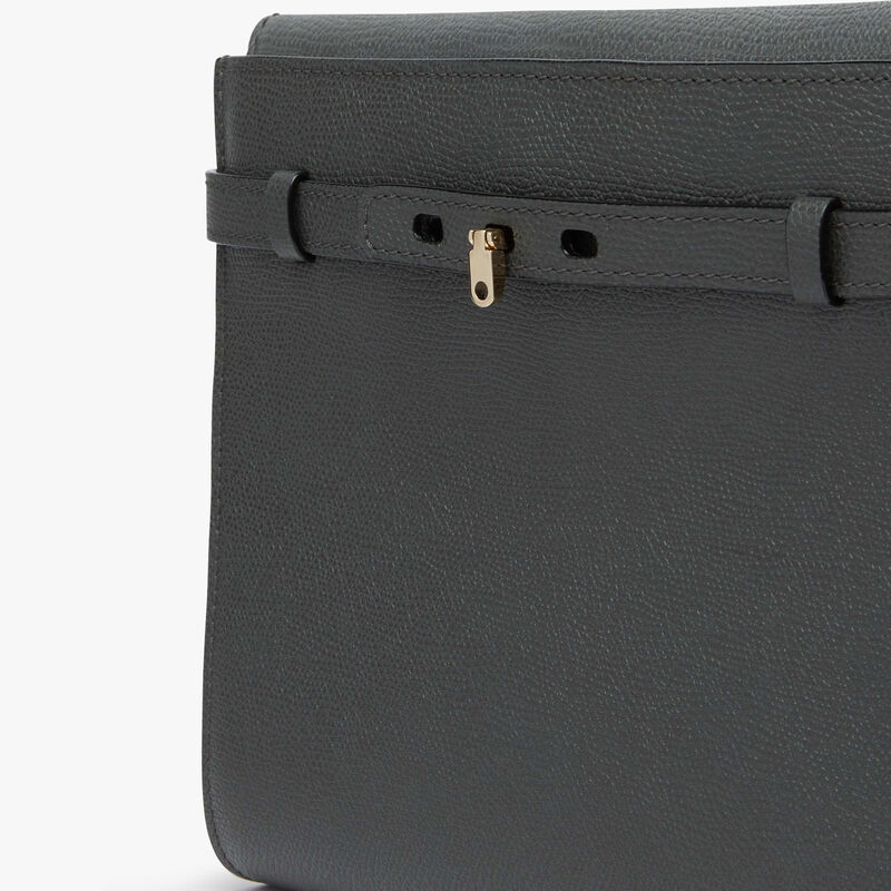 Brera B-Tracollina Crossbody bag - Smokey Grey - Millepunte calf leather - Valextra - 5