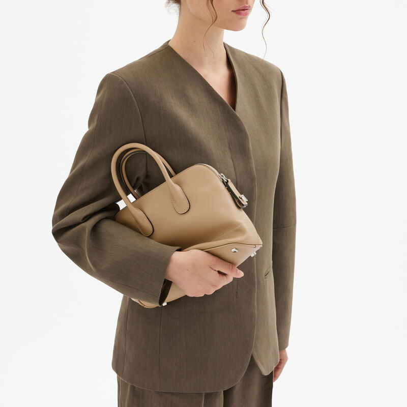 MyLogo Sublime Bowling Mini Bag - Cashmere Beige - Sublime smooth leather - Valextra - 2