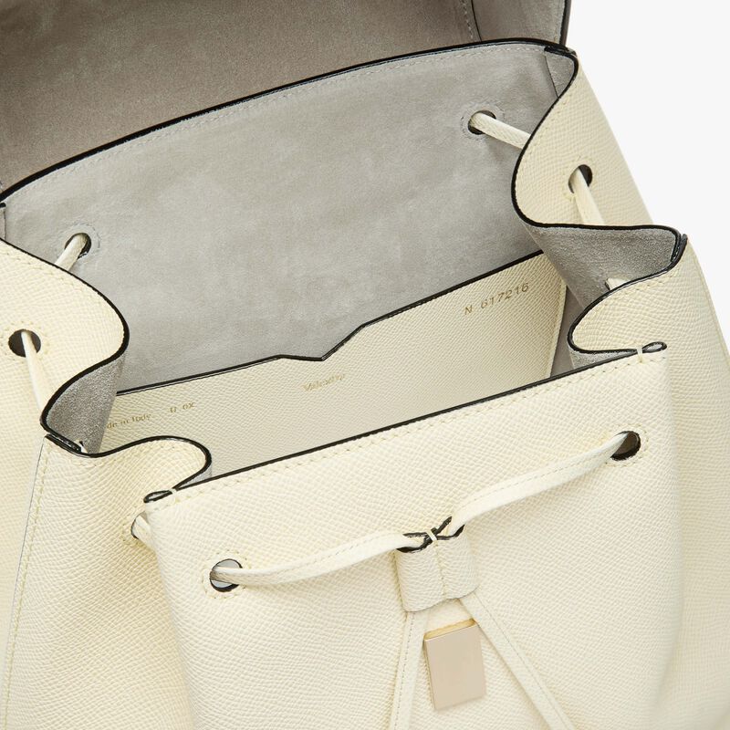 Iside Medium Backpack - Pergamena White - Millepunte Soft calf leather - Valextra - 6