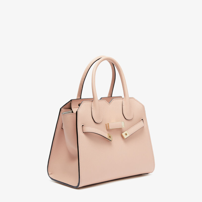 Milano Two Handles Mini Bag - Bonne Mine Pink - Millepunte Soft calf leather - Valextra - 6