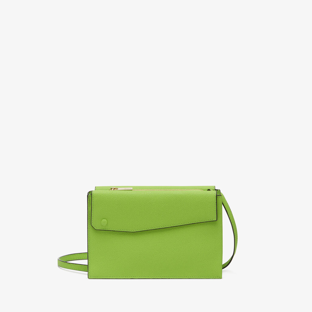 Pocket Slim Crossbody Bag - Apple Green - Vitello VS - Valextra - 7