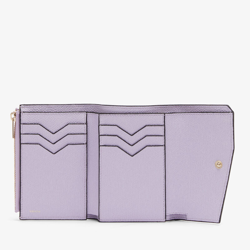 Pocket Purse 6CC - Wisteria Pink - Millepunte calf leather - Valextra - 5