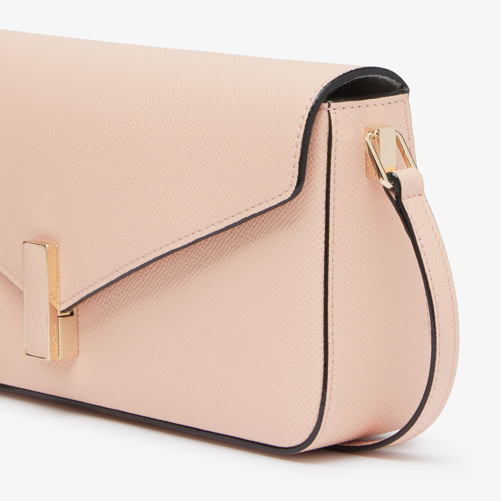 Iside Shoulder Bag - Bonne Mine Pink - Vitello Millepunte Soft - Valextra - 3