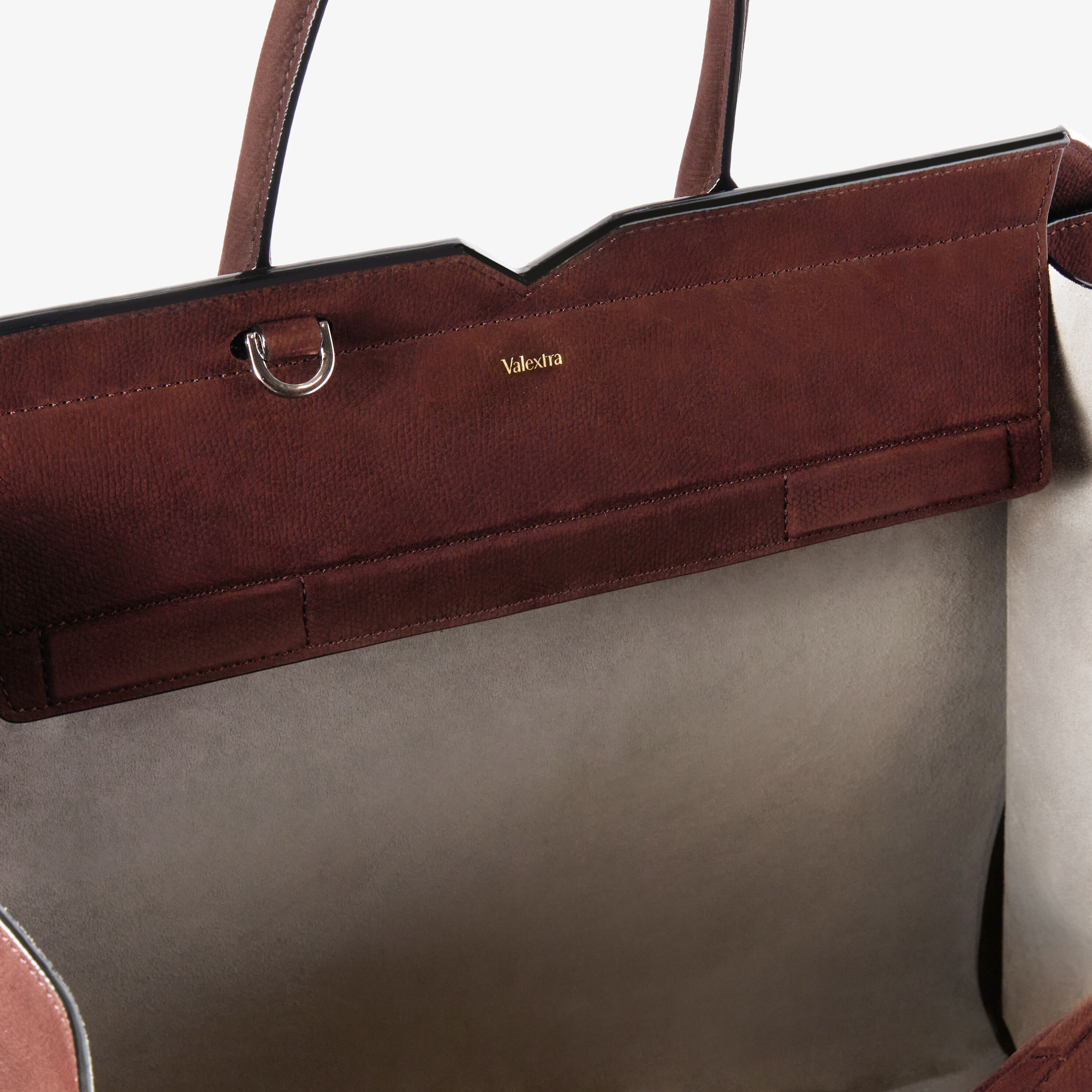 Women's Brown Luxury Leather Two Handles Large Bag | Valextra