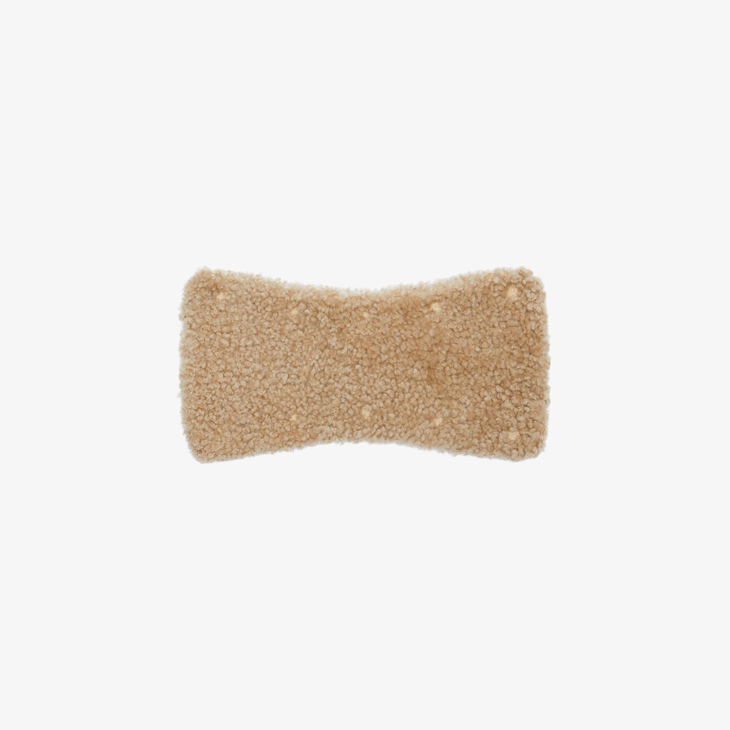 Iside Fur Handle Cover - Cachemire Beige - Vitello VS-Montone - Valextra - 1