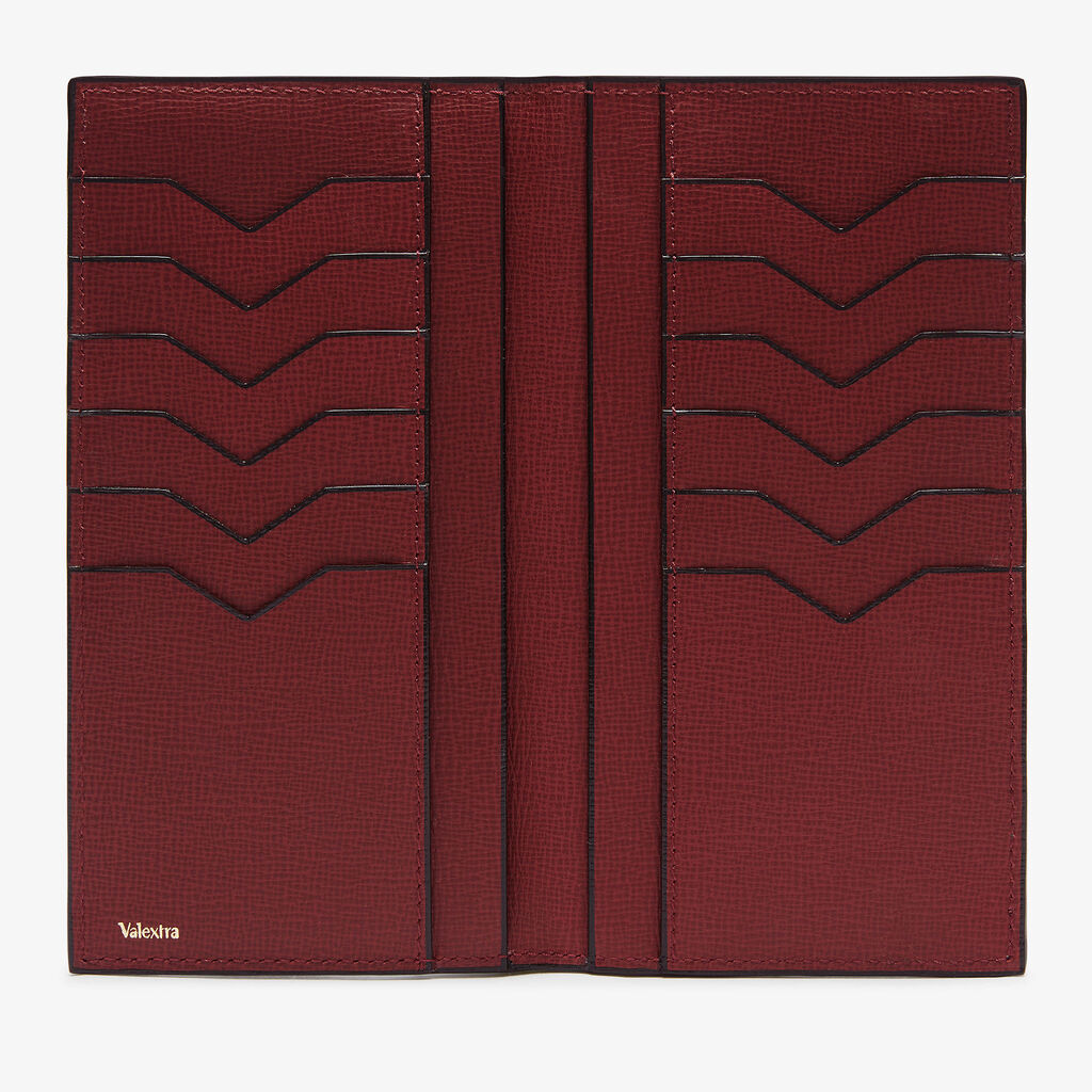 Portafoglio Verticale Bifold 12 Carte Di Credito - Rosso Marasca - Cuoio VL - Valextra - 4