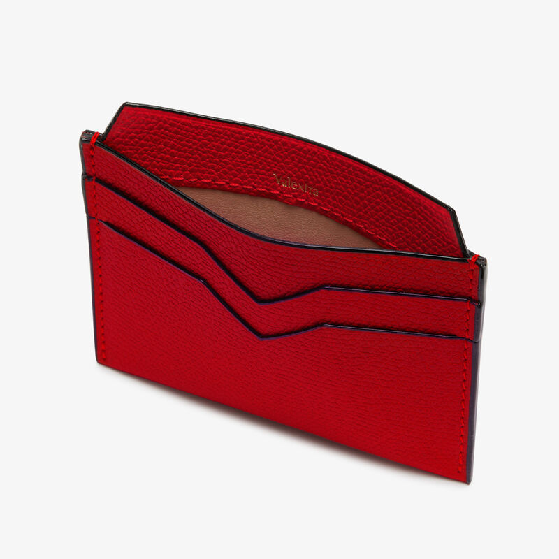 4CC Card Case - Red - Millepunte calf leather - Valextra - 3