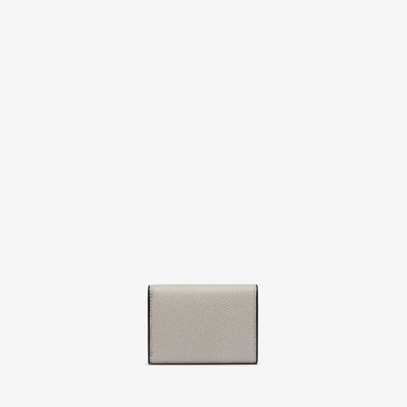 Small Wallet With Coin Holder - Ash Grey - Millepunte calf leather - Valextra - 4