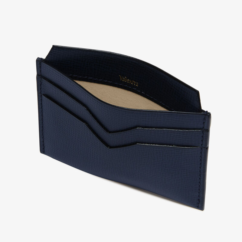 4CC Card Case - Dark Blue - Pavè calf leather - Valextra - 2