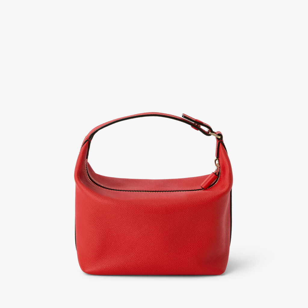 Mochi Top Handle Mini Bag - Crimson Red - Vitello Millepunte Soft - Valextra - 5