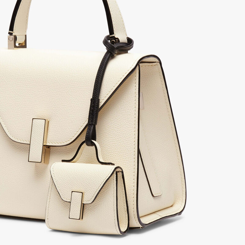 Iside Charm - Pergamena White/Black - Millepunte calf leather - Valextra - 2