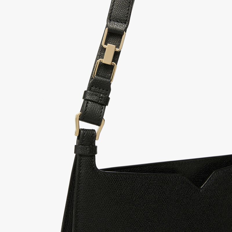 Hobo Weekend Medium Bag - Black - Millepunte calf leather - Valextra - 4