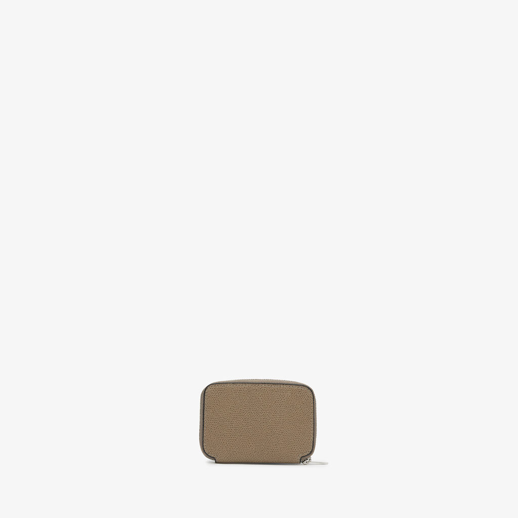 Card Holder Zip Around - Oyster Brown - Vitello VS - Valextra - 1