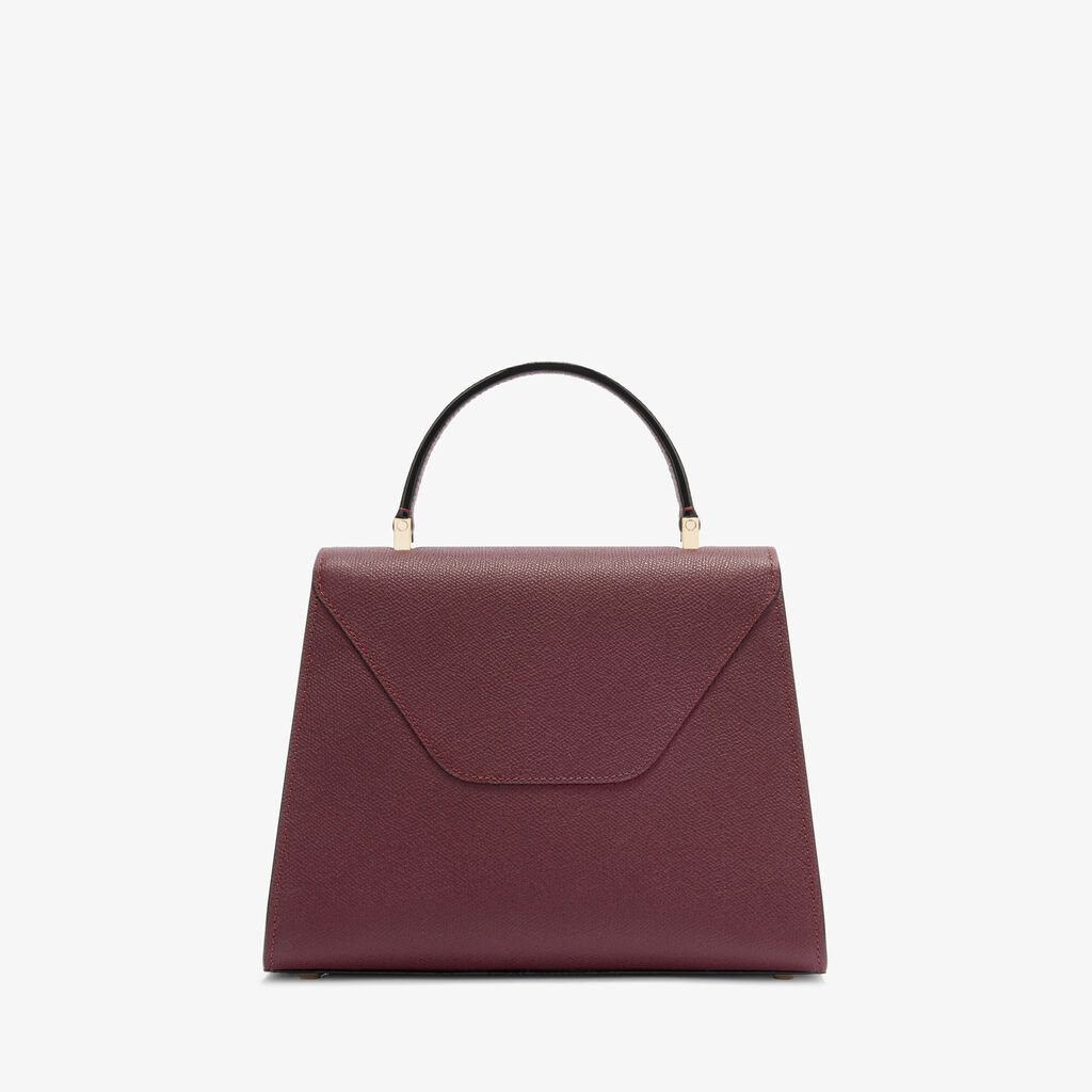 Iside Top Handle Medium Bag - Claret Red - Millepunte calf leather - Valextra - 5