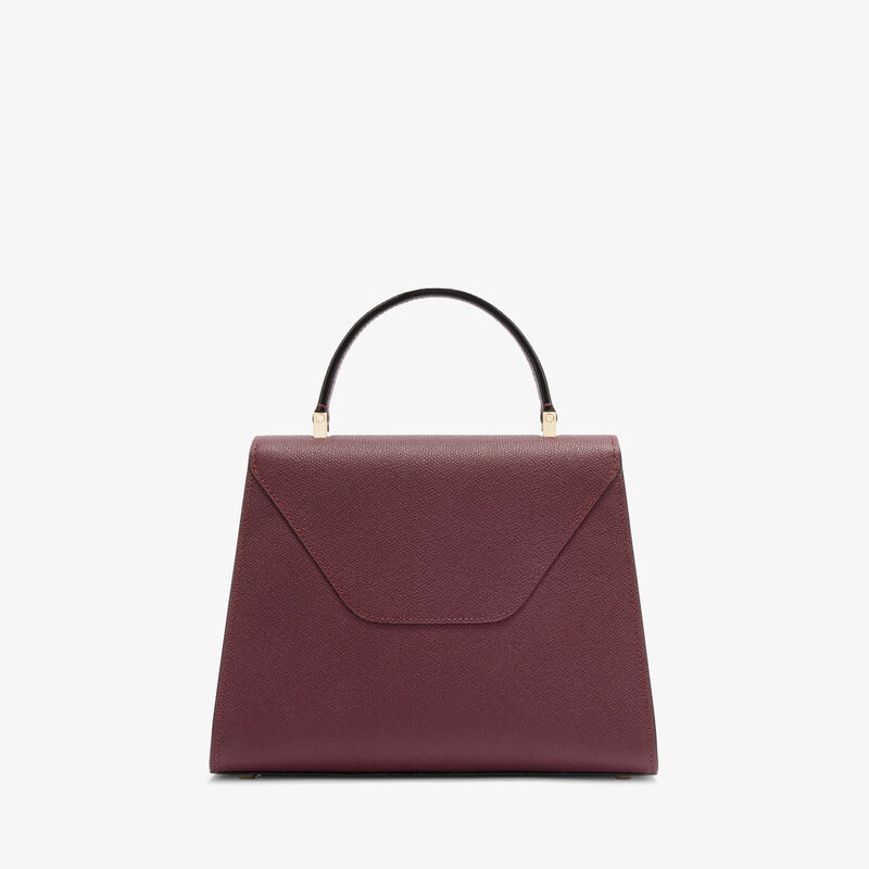 Iside Top Handle Medium Bag - Claret Red - Millepunte calf leather - Valextra - 5