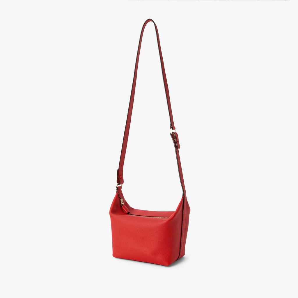 Mochi Top Handle Mini Bag - Crimson Red - Vitello Millepunte Soft - Valextra - 3