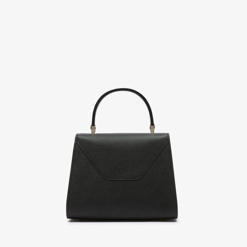 Iside Top handle mini bag - Black - Millepunte calf leather - Valextra - 6