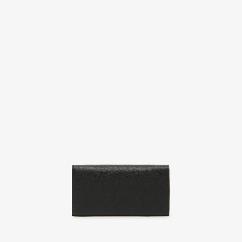 Iside continental purse with chain - Black - Millepunte calf leather - Valextra - 6