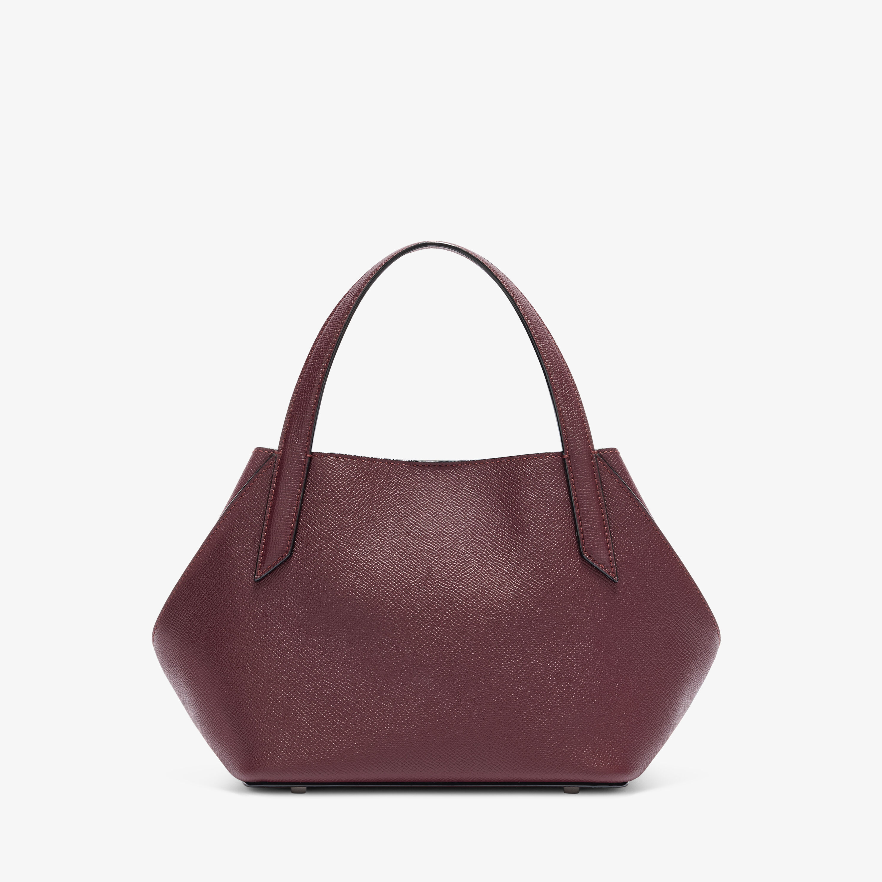 Women's Red Luxury Grained Leather Gio Two Handles Bag | Valextra