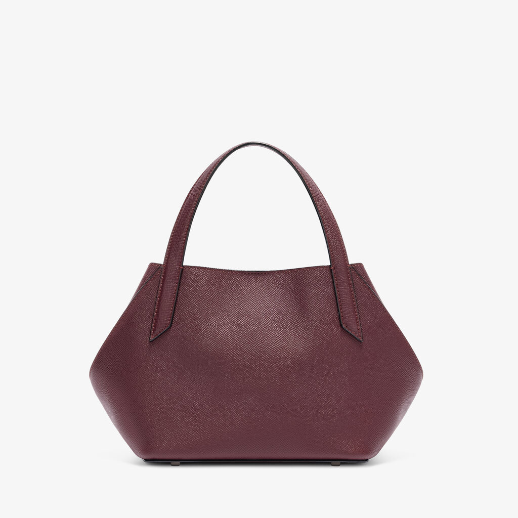 Gio Two Handles Bag - Claret Red - Millepunte Soft calf leather - Valextra - 7