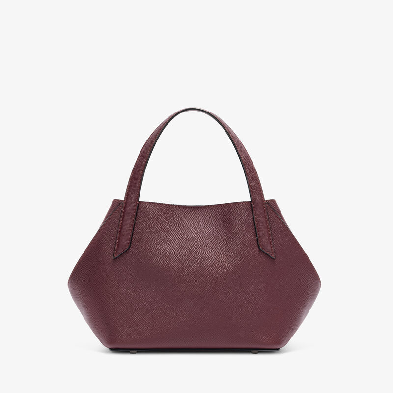 Gio Two Handles Bag - Claret Red - Millepunte Soft calf leather - Valextra - 7