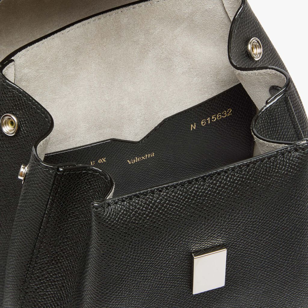 Iside Backpack Mini - Black - Vitello Millepunte Soft - Valextra - 7