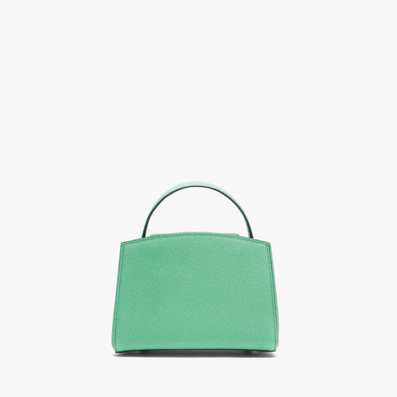 Brera crossbody micro bag - Spearmint Green - Millepunte calf leather - Valextra - 6