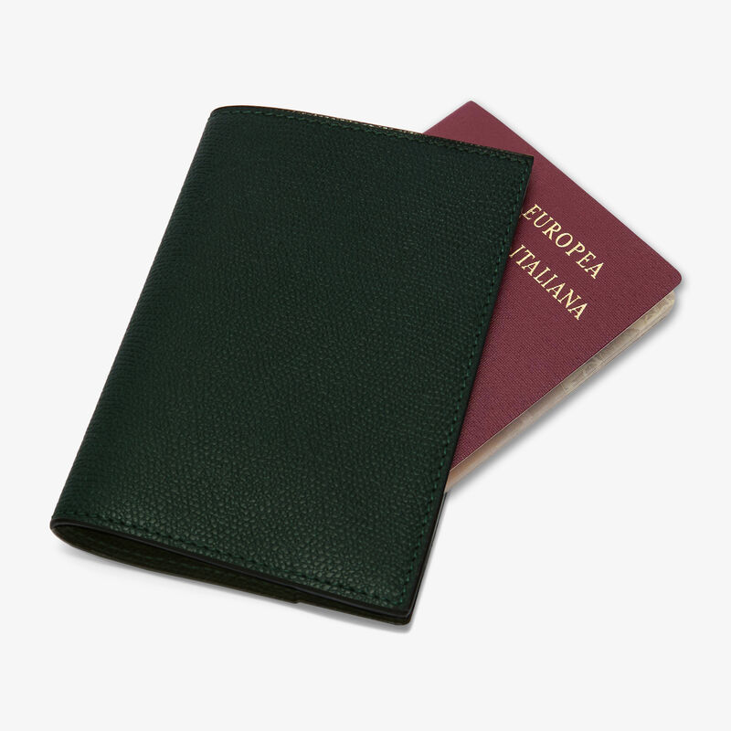 Porta Passaporto - Verde Valextra - Pelle di vitello Millepunte - Valextra - 2