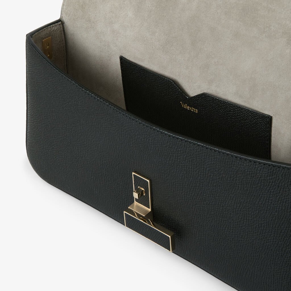Iside Shoulder Bag - Black - 1/2 Vitello VS Eco - Valextra - 2