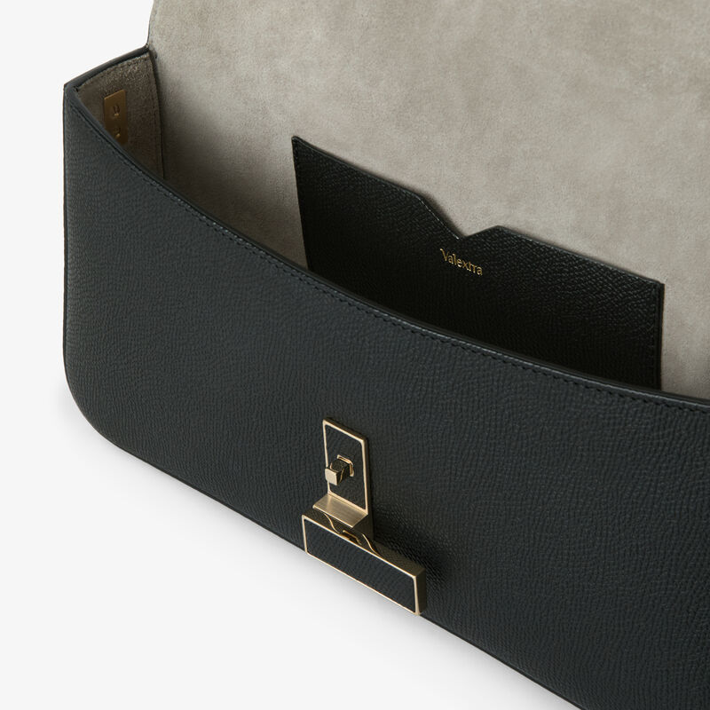 Iside Shoulder Bag - Black - Millepunte calf leather - Valextra - 4